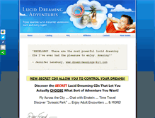 Tablet Screenshot of luciddreamingadventures.com